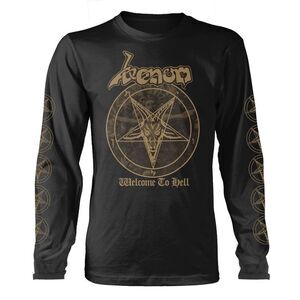 Venom Unisex Adult Welcome To Hell Long-Sleeved T-Shirt / Black/Gold